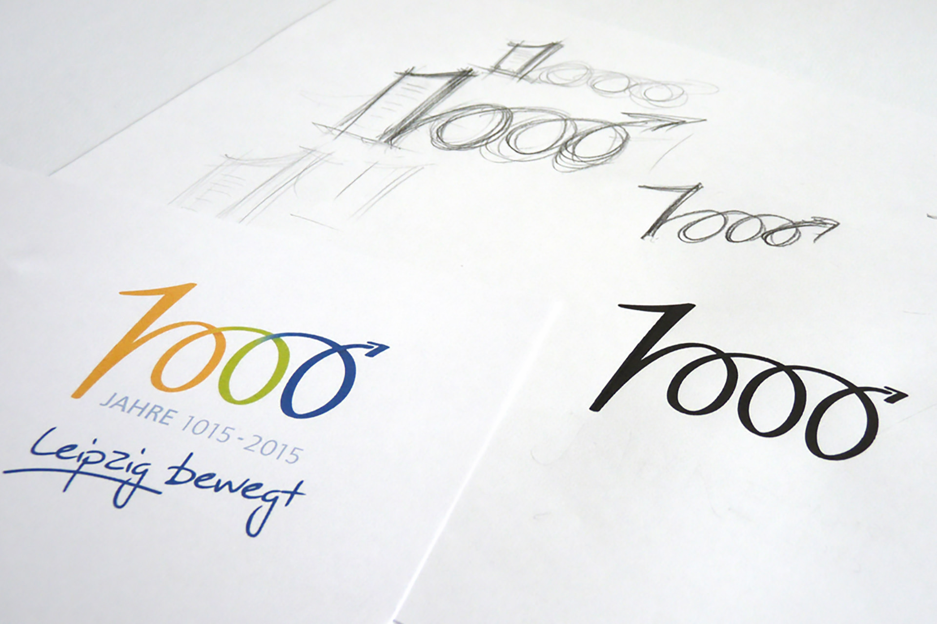 1000-Jahre-Leipzig-skizzen 1000 Jahre Leipzig Bildmarke Idenskizzen