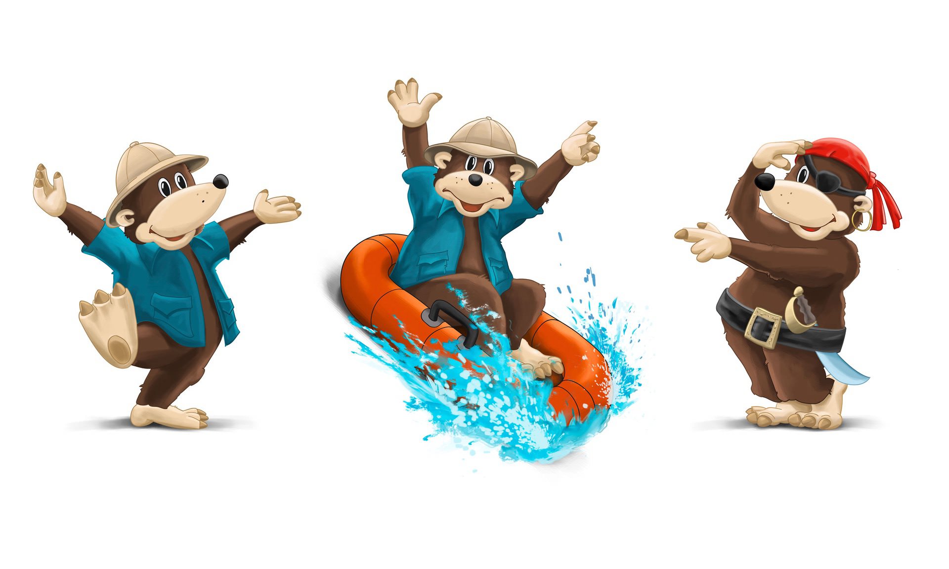 Freizeitpark Belantis Leipzig Illustrationen Maskottchen "Buddel"