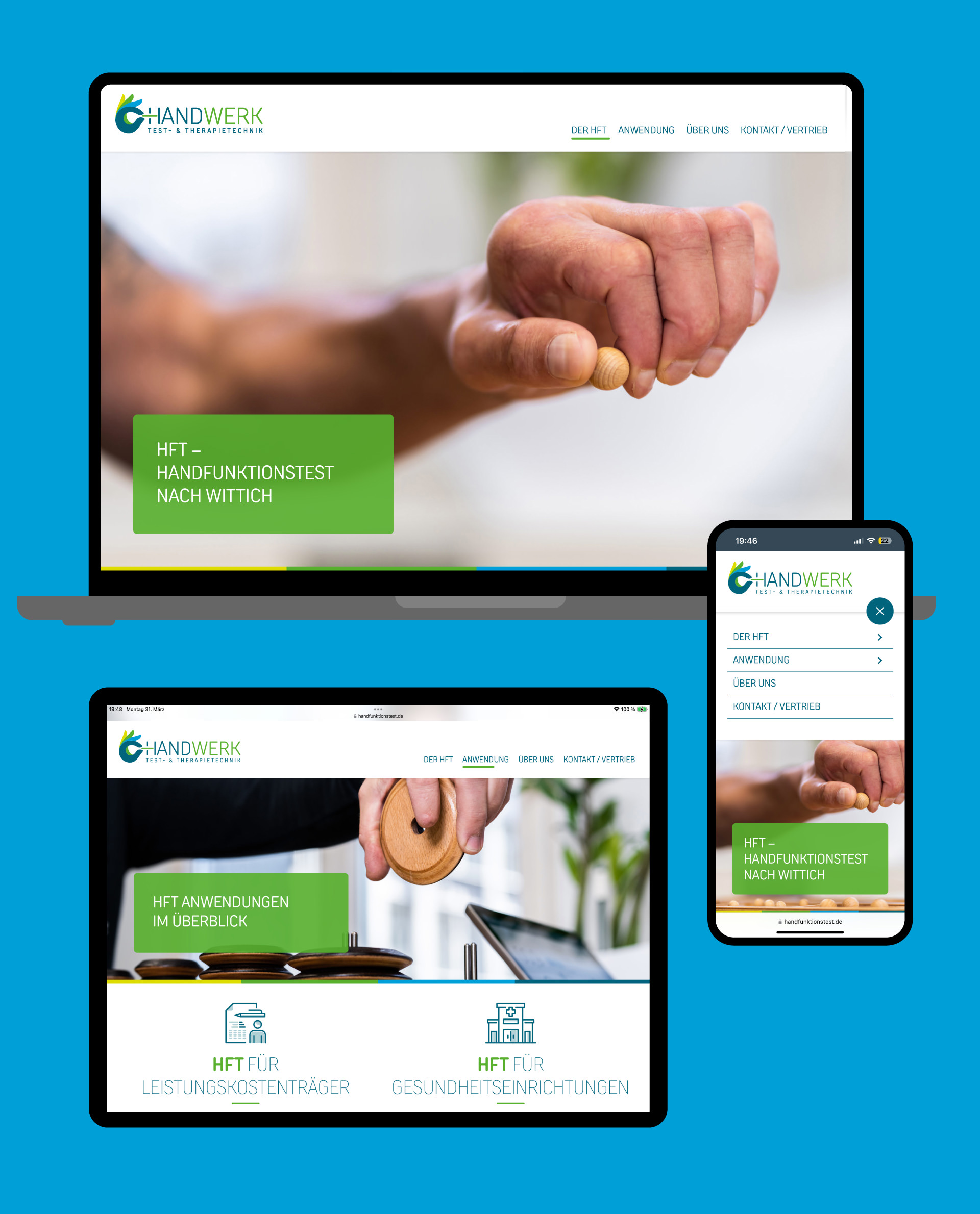 Handwerk Test- & Therapietechnik | Hand- und Funktionstest | Webdesign
