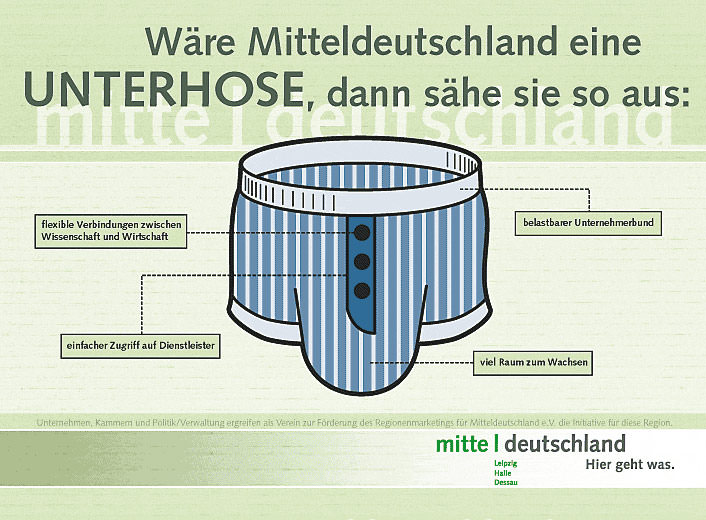Plakatkampagne Mitteldeutschland Motiv Unterhose