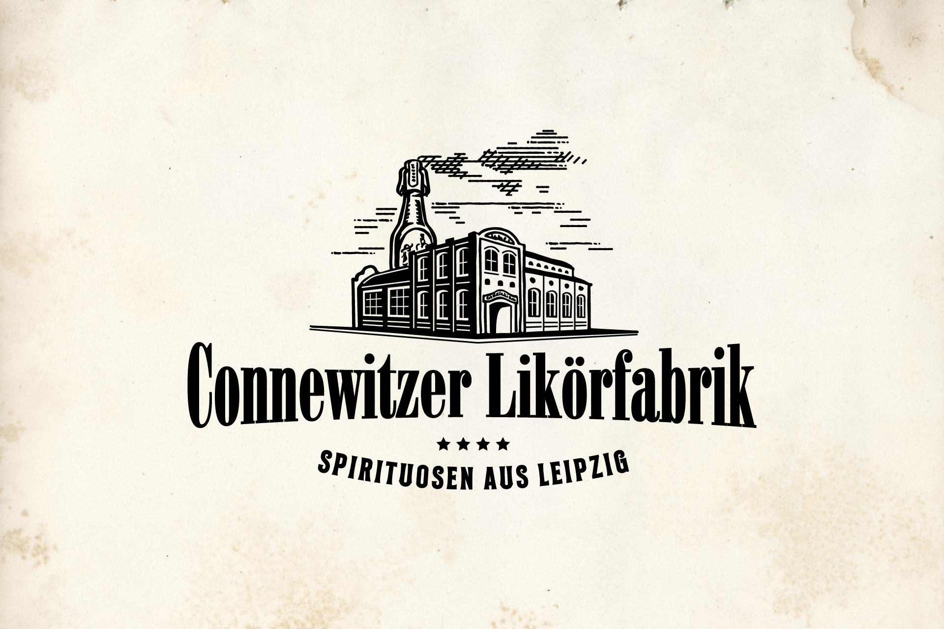 Connewitzer Likörfabrik Logo einfach kompakte Version