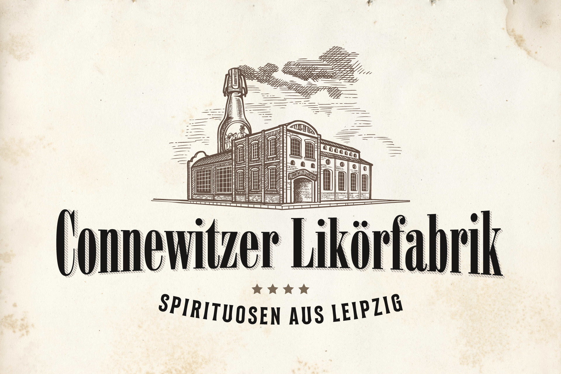 Connewitzer Likörfabrik Logo kompakte Version