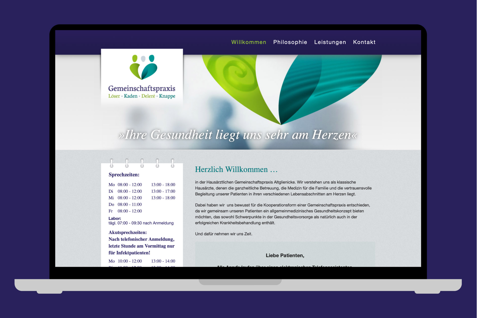 projekt-kaden-loeser-webdesign Gemeinschaftspraxis Löser Kaden Webdesign