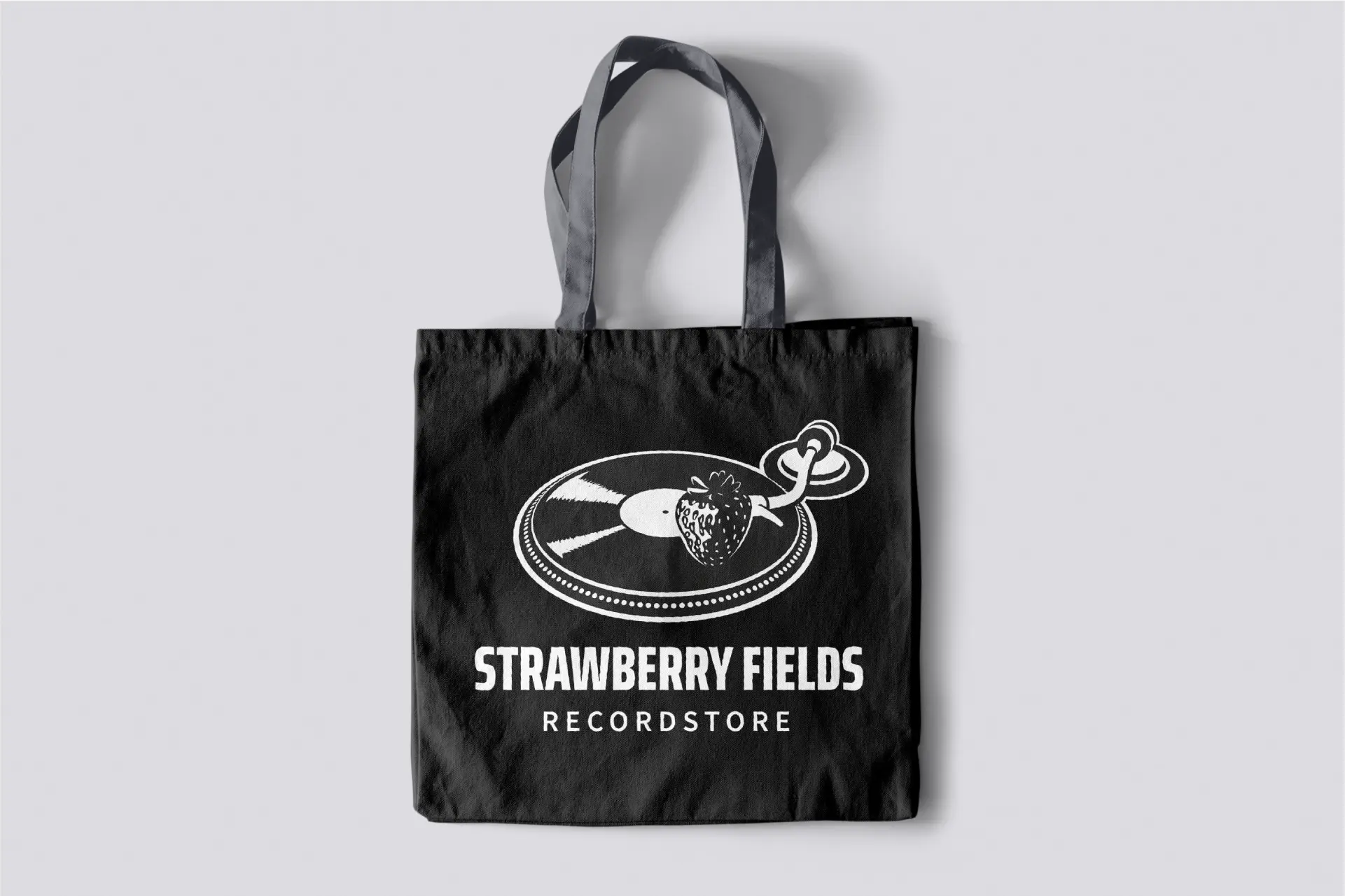 Strawberry Fields Recordstore Tragetasche Leipzig Connewitz