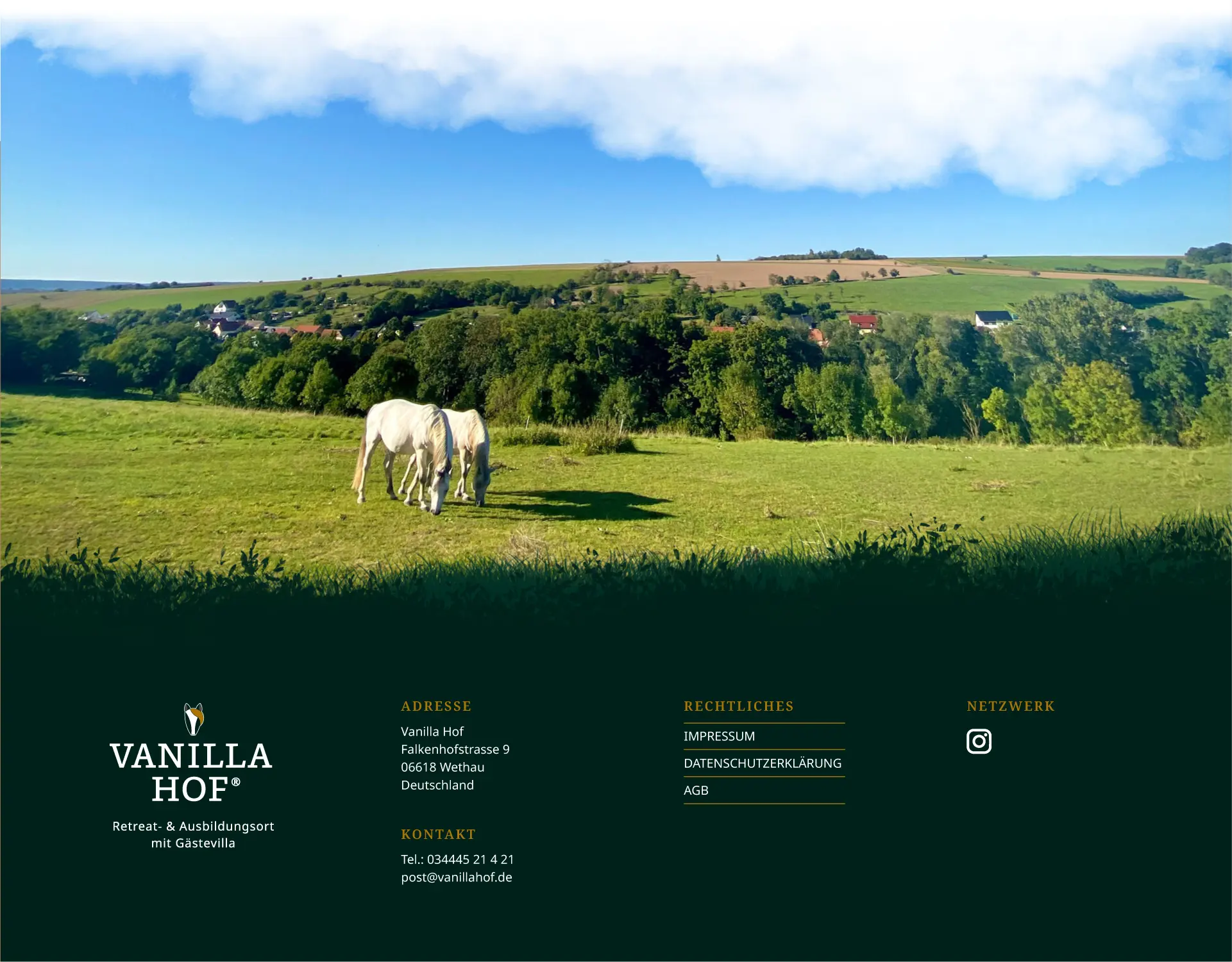 vanillahof webdesign footer